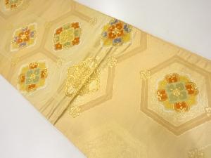 アンティーク 亀甲に花模様織出し袋帯(材料)